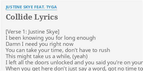 collide lyrics|Justine Skye – Collide Lyrics .